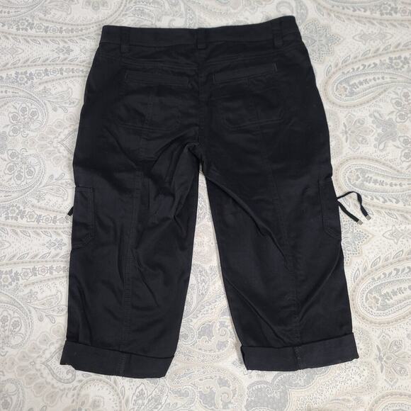 White House Black Market womens black capris Size 2 Office summer matrix - Picture 2 of 7